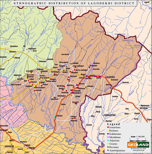 Map Ethnographic Distribution of Lagodekhi District